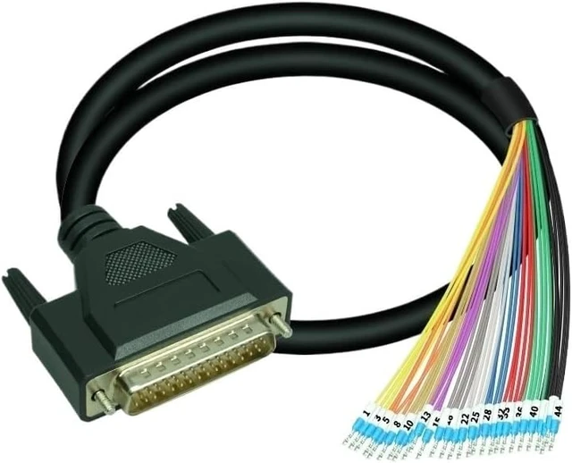 Alt view image 3 of 7 - Industrial Grade HDB44 Male and Female Identification Cable DB44 Extension Cord DB44 Rail Mount Terminal Block Board(Female 1M)