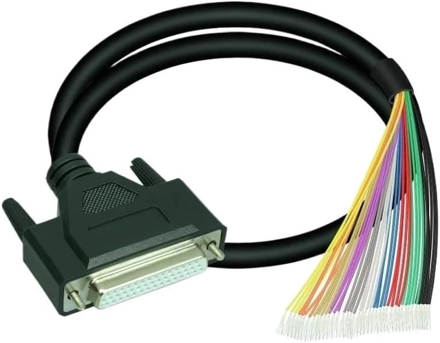 Alt view image 6 of 7 - Industrial Grade HDB44 Male and Female Identification Cable DB44 Extension Cord DB44 Rail Mount Terminal Block Board(Female 1M)