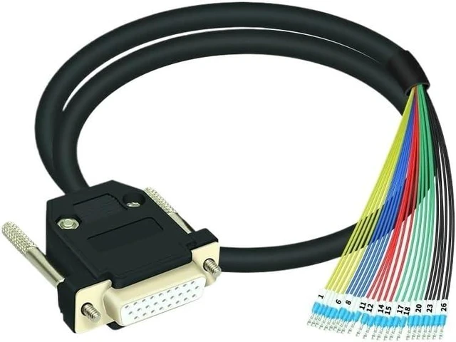 Main image of Rail and Screw Mount DSUB DB26 Header Interface Module, Vertical and Horizontal Type with Du/*st Cover DB26 Cable(DB26F IO Cable 1M)