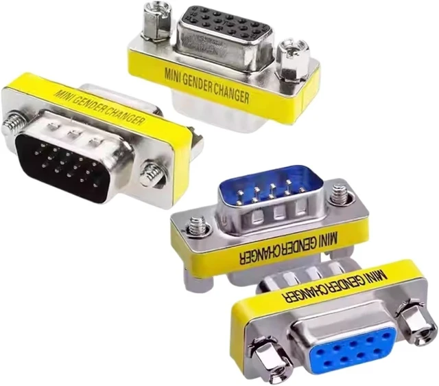 Alt view image 3 of 3 - 20Pcs Mini Data Cable Gender Changer DB9 DB15 VGA 15Pin Port Socket Convert Computer Accessories