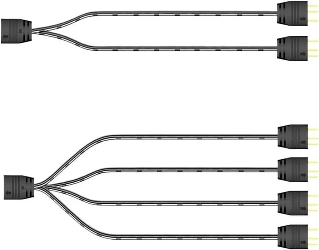 Main image of 5V 3Pin ARGB Splitter Cable Expand and Control Multiple Addressable Devices for CPU Coolers 5v ARGB Fan Computer Chassis