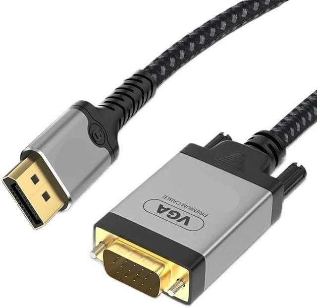 Alt view image 2 of 3 - HD 1080P Displayport to VGA Adapter Cable Male to Male DisplayPort DP VGA Converter Cable
