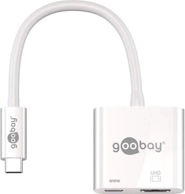 Main image of goobay 62110 USB-C HDMI Adapter, 4k 60 Hz, White