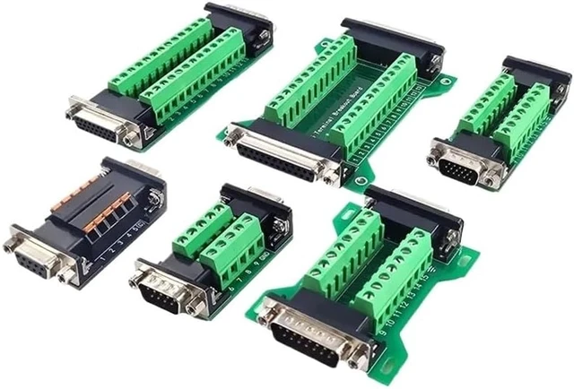 Alt view image 2 of 6 - DB9 DB15 DB25 DB26 DB37 Male to Female Adapter Screw/Spring Type No Welding Double Head Signal Board(DB 25)