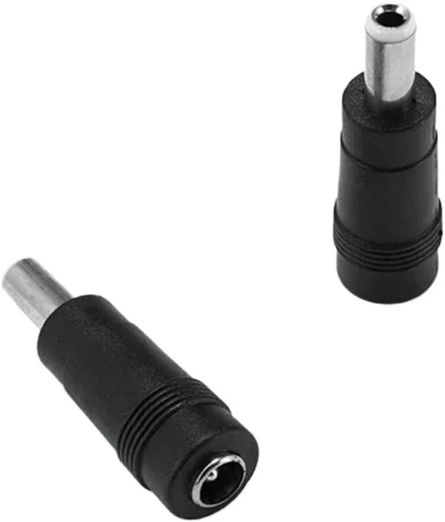 Alt view image 3 of 6 - DC Power Connector DC Power Plug Connector Adapter Female to Male Jack Panel Mount Terminal Converter for Laptop(Red)