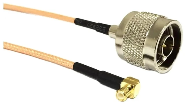 Alt view image 4 of 5 - 1PC MCX Plug Right Angle To N Type Male Cable Adapter(RG316,400CM)