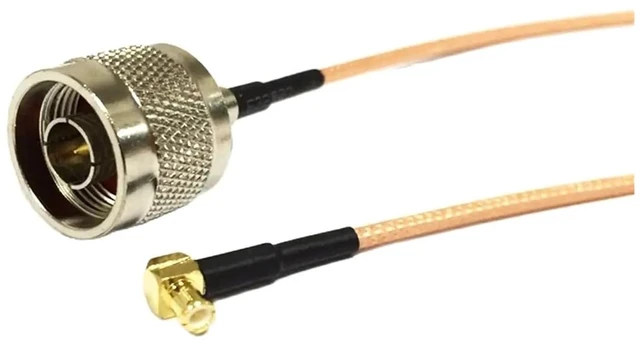 Alt view image 3 of 5 - 1PC MCX Plug Right Angle To N Type Male Cable Adapter(RG316,400CM)