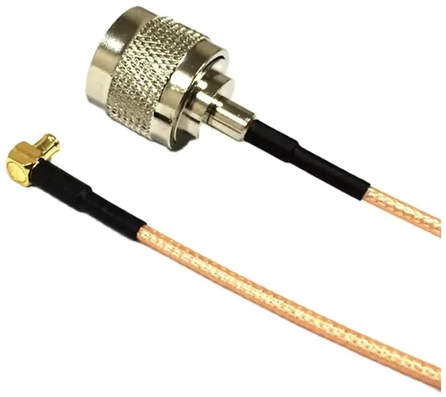Alt view image 5 of 5 - 1PC MCX Plug Right Angle To N Type Male Cable Adapter(RG316,400CM)