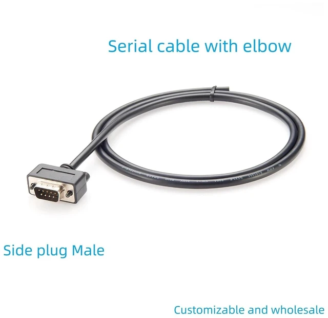 Alt view image 3 of 6 - Low Profile DB9 RS232 Serial Adapter Cord Slim Compact D Sub 9Pin to Open End Converter for POS Modem Routers Switches(PCM-0259-1(Male))