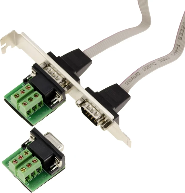 Alt view image 4 of 4 - KALEA-INFORMATIQUE Mini PCI Express MiniPCIe 2 Port RS422 RS485 DB9 Serial Card with EXAR XR17V352 Chipset Supplied with Adapters for Wire to Wire Mount.