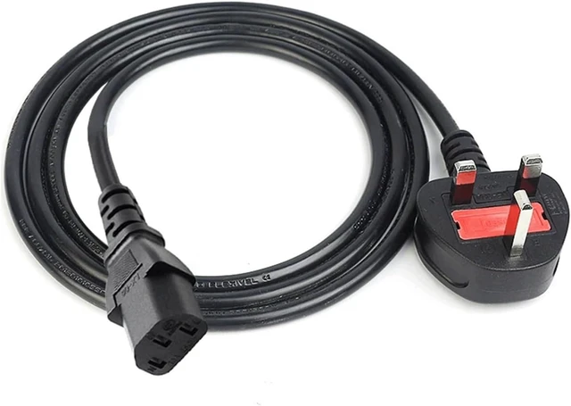 Alt view image 3 of 5 - UK Plug C13 Power Plug 3 * 0.75mm 10A 250V Cable Length 120CM with Fuse