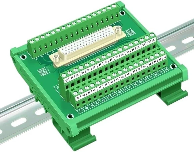 Alt view image 3 of 7 - D-Sub Rail Mount Lnterface Module RS232 Cable to DB50 Male Or Female Baord Connector Serial Null Modem Cable(HL-DB50M-TB1)