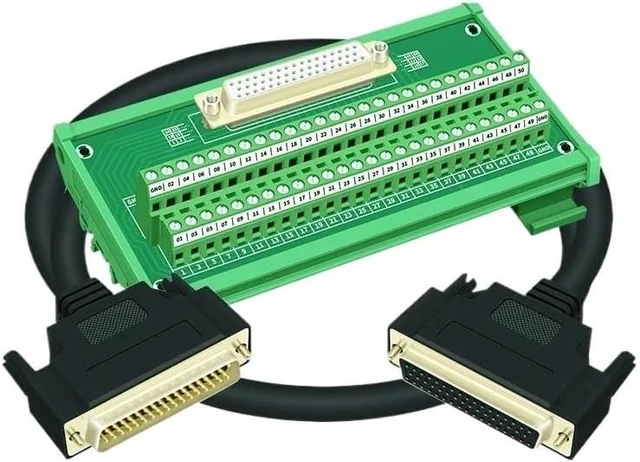 Alt view image 2 of 7 - D-Sub Rail Mount Lnterface Module RS232 Cable to DB50 Male Or Female Baord Connector Serial Null Modem Cable(HL-DB50M-TB1)