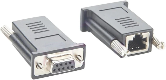 Alt view image 3 of 6 - RJ45 8P8C to DB9 9pin Female Socket Ja-ck Crossover Console Adapter Converter Compatible ADB0036(1pc)