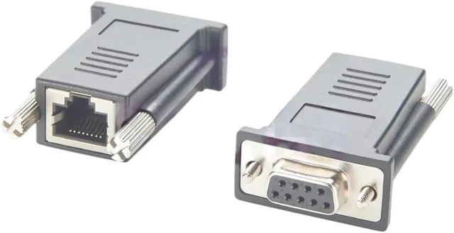 Alt view image 4 of 6 - RJ45 8P8C to DB9 9pin Female Socket Ja-ck Crossover Console Adapter Converter Compatible ADB0036(1pc)