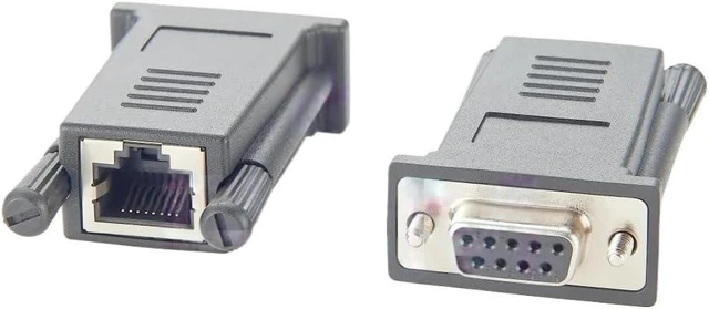 Alt view image 5 of 6 - RJ45 8P8C to DB9 9pin Female Socket Ja-ck Crossover Console Adapter Converter Compatible ADB0036(1pc)