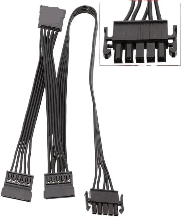 Main image of Modular Power Cable for 1300W 1050W 850W SPH Power, 6+2 PCIe, 4+4 CPU, SATA, IDE, 24Pin ATX(3 SATA Straight)