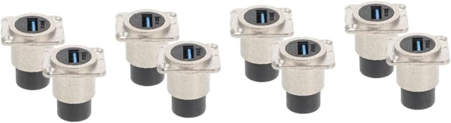 Main image of 8pcs USB Panel Mount Coupler Flush Mount Connector Casting Uv Backward Compatible USB for Industrial Applications