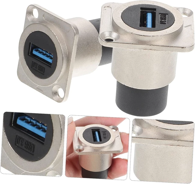 Alt view image 7 of 7 - 8pcs USB Panel Mount Coupler Flush Mount Connector Casting Uv Backward Compatible USB for Industrial Applications