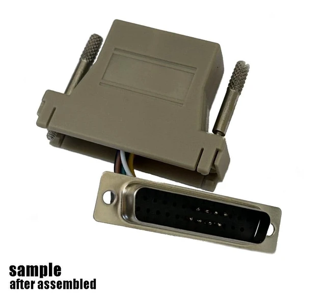 Alt view image 3 of 3 - 10 Pack db25 Male Serial to rj45 Female Network Cat 8p8c 8wire Adapter Connector
