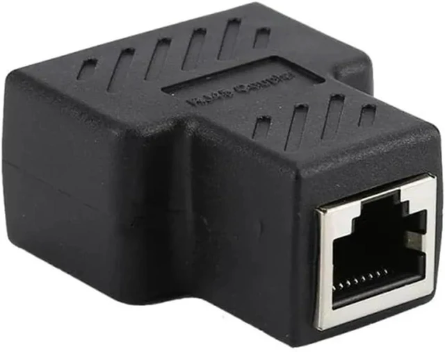Main image of 1 PCS RJ45 Ethernet Cable Female Splitter Adapter Connector