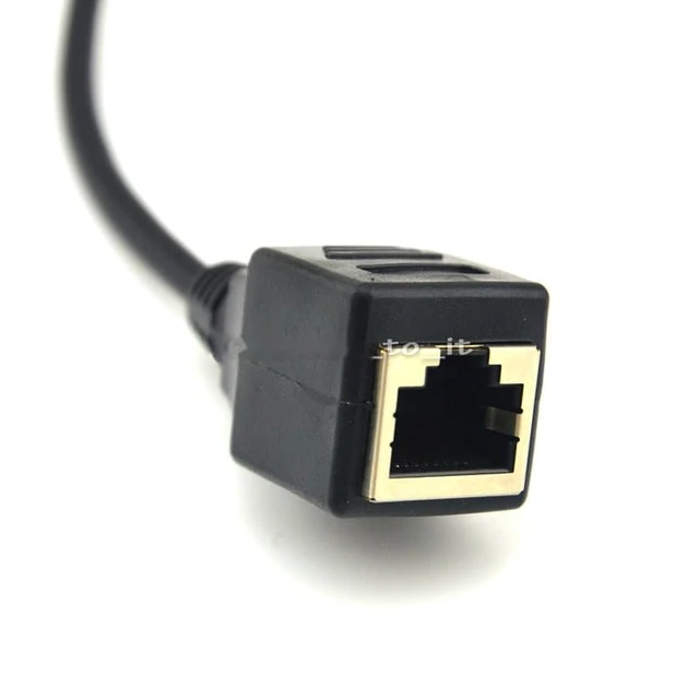 Alt view image 2 of 4 - (5pcs/lot) Ethernet LAN RJ45 Network Connector Female Jack to Female Adapter Cable 30cm