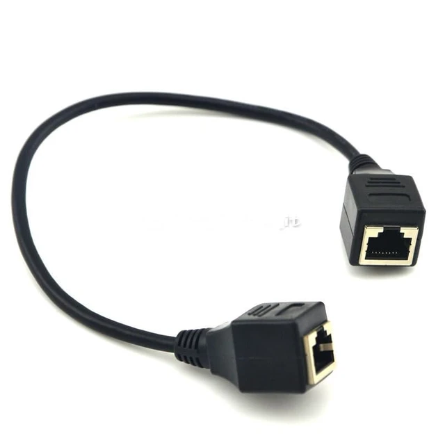 Alt view image 3 of 4 - (5pcs/lot) Ethernet LAN RJ45 Network Connector Female Jack to Female Adapter Cable 30cm