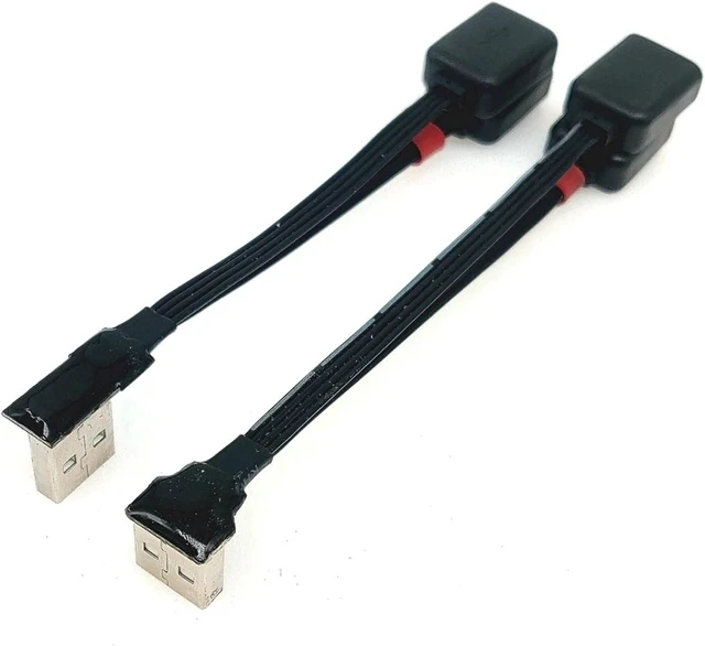 Alt view image 6 of 7 - USB 2.0 1 Plug Pair Dual Female Data hub Power Adapter Y Splitter charg*/ing Cable Extension Left and Right Online and(20CM,RI)