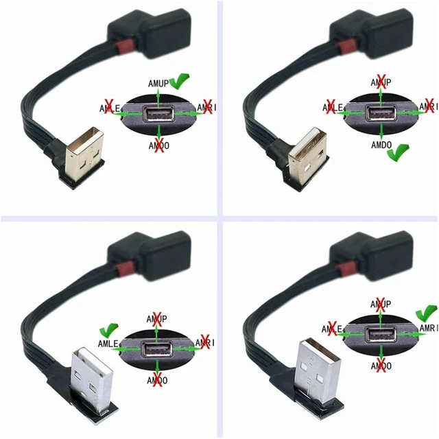 Alt view image 2 of 7 - USB 2.0 1 Plug Pair Dual Female Data hub Power Adapter Y Splitter charg*/ing Cable Extension Left and Right Online and(20CM,RI)