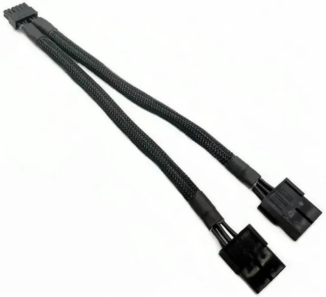 Alt view image 3 of 5 - 20cm 12Pin to Dual 8Pin GPU Power Adapter Cable