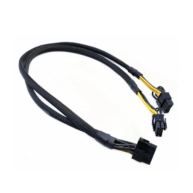 Alt view image 3 of 3 - 50cm 10Pin to Dual 8(6+2) Pin Power Supply Cable