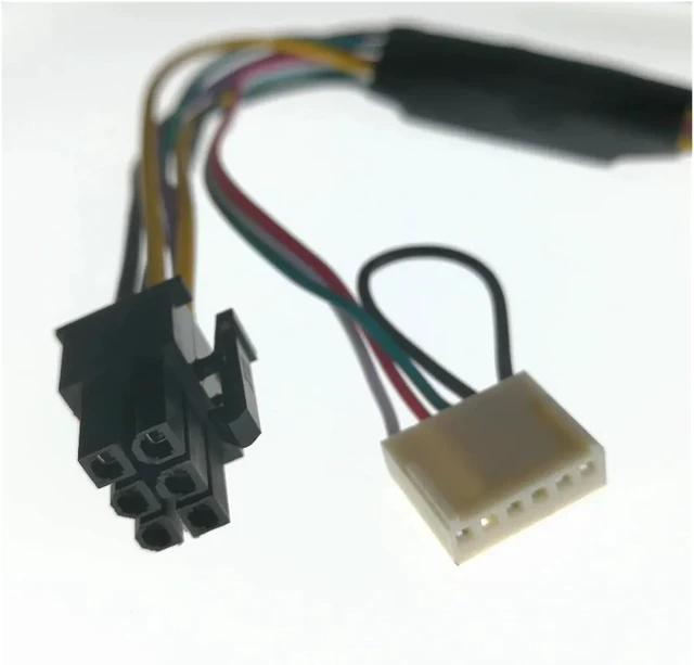 Alt view image 2 of 6 - PSU Power Supply Cable 24P to 6P 6-Pin Male 6Pin Connector