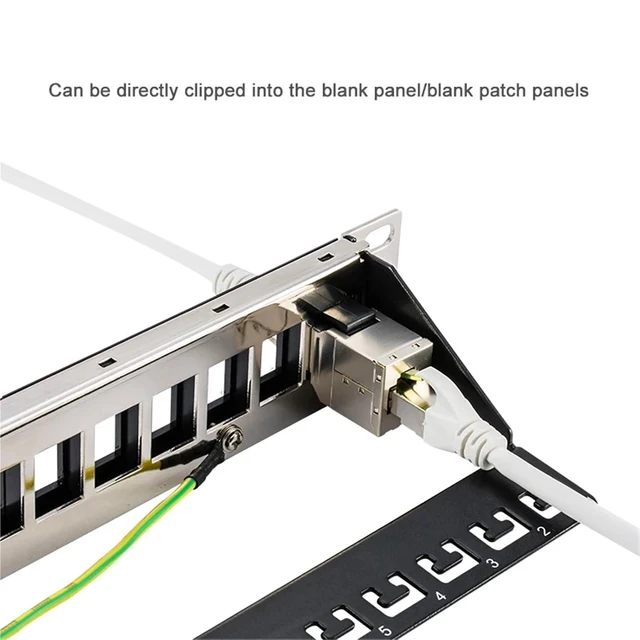 Alt view image 5 of 6 - Cat6A Jack Coupler Sheilded RJ45 Connector Inline Ethernet LAN Cable Extender Adapter for Blank Patch Panel