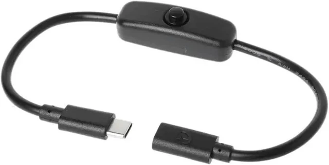 Main image of Power Supply Male to Female Extension Cable On Off Switch for 4 an-Droid Mobile 27cm