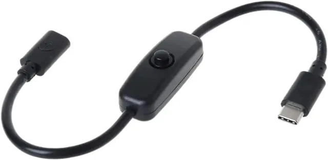 Alt view image 3 of 6 - Power Supply Male to Female Extension Cable On Off Switch for 4 an-Droid Mobile 27cm