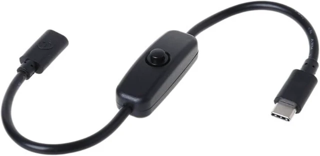 Alt view image 6 of 6 - Power Supply Male to Female Extension Cable On Off Switch for 4 an-Droid Mobile 27cm