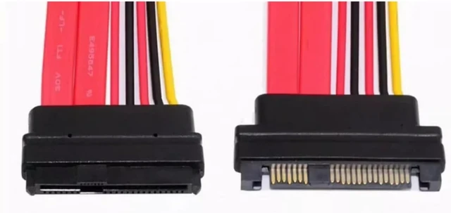 Alt view image 2 of 6 - SFF-8482 29Pin Male to Female Extension Cable Server Hard Disk Panel Backplane Adapter Cable Male to Female Date Cable