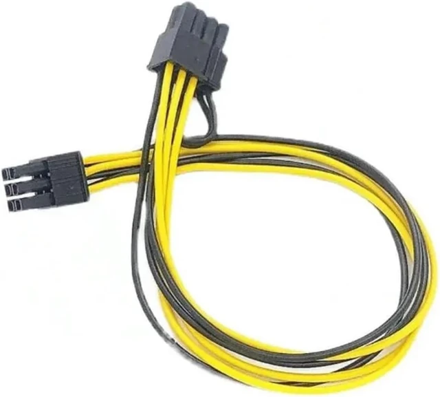 Alt view image 4 of 5 - 16AWG GPU 6Pin Male to 8Pin 6+2Pin