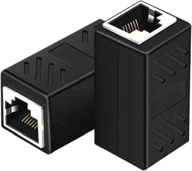 Alt view image 2 of 3 - RJ45 Connector Cat7/6/5e Ethernet Adapter Female to Female 8P8C Patch Network Extender Extension Wire for Ethernet Cable