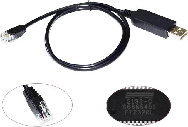 Main image of F/;TD/;1 FT232RL CHIP USB to RJ11 RJ12 6P4C p/Lug RS232 Converter NARADA Lithium Ba/tte-ry BMS to PC Serial Communication Console Cable(3.6M)