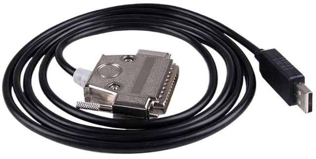 Main image of CNC RS232 Serial Cable-USB to DB25 Male Adapter Featuring F&T>D*I Chipset, for FANUC 0/6/11 Series Compatibility