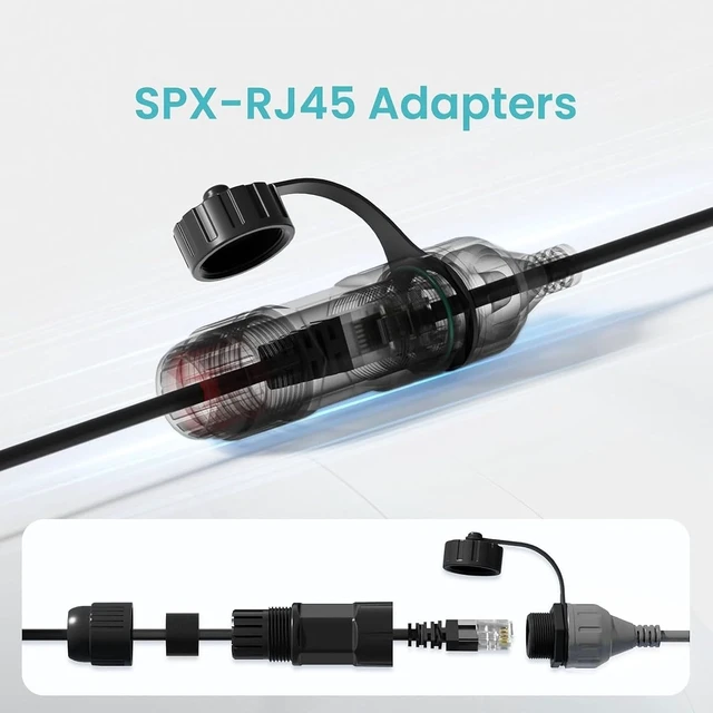 Alt view image 3 of 7 - Versatile SPX Male Satellite Cable Connector to RJ45 Adapter for Improved Modifications