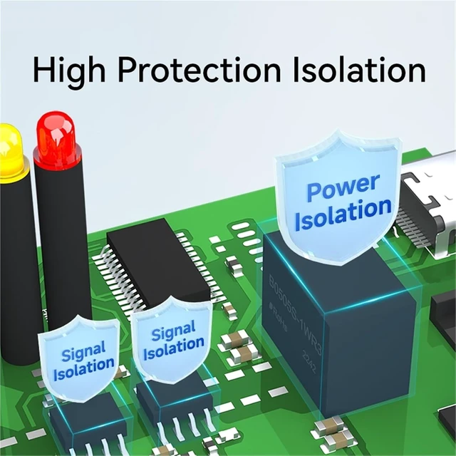 Alt view image 4 of 6 - USB to RS-485 Serial Port Converter 4 Serial Ports E810-U41C USB-C Interface High Protection 6M Rate Industrial Grade