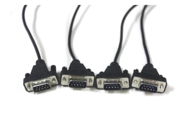 Alt view image 2 of 5 - USB to 4-Port RS-232 Converter (F&T>D*I Chip) V2.0 to DB9 RS232 Serial Cord Adapter