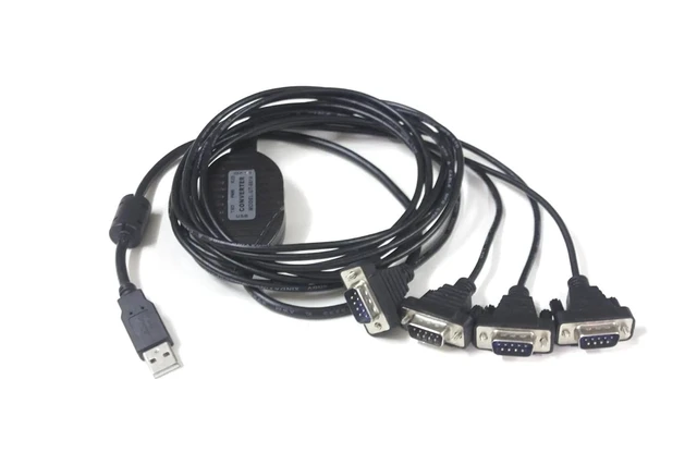 Alt view image 5 of 5 - USB to 4-Port RS-232 Converter (F&T>D*I Chip) V2.0 to DB9 RS232 Serial Cord Adapter