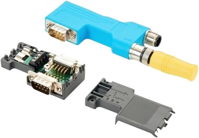 Alt view image 6 of 7 - 90 Degree D-Sub 9pin to M12 B Code Connector Profibus DP Bus PLC Socket(PCM-0634)
