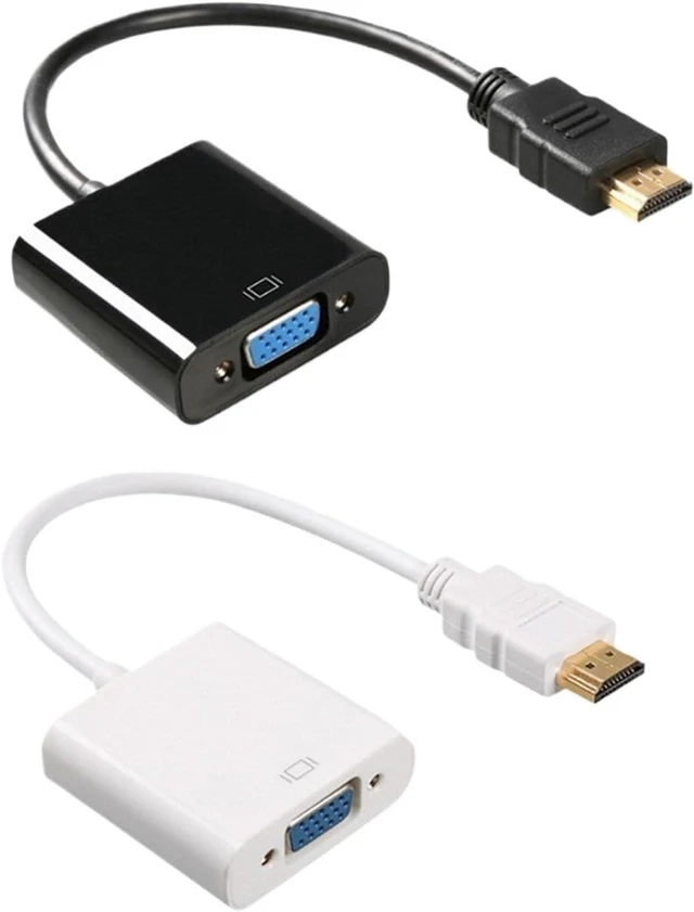 Main image of 50pcs HDMI to V/GA Cord Male to RGB Female Analog Video Converter Adapter Cables HD 1080P for PC(HDMI to VGA,White)