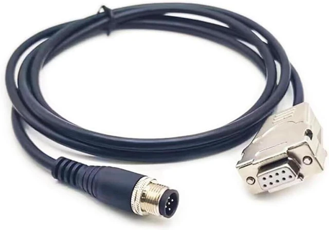 Main image of M12 to DB9 Serial Adapter Cable, 5-Pin Male to Female, RS232