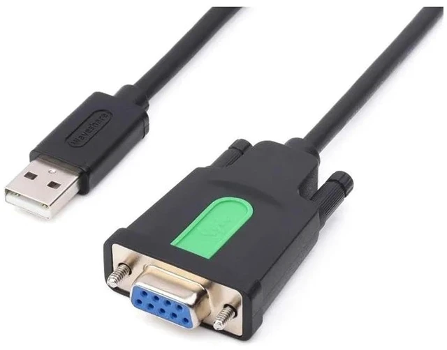 Main image of Industrial USB to RS232 Serial Adapter Cord, TY>pe A to DB9 Male/Female Port, FT232RL Chip, Length 1.5m(RS232-Female-Cable)