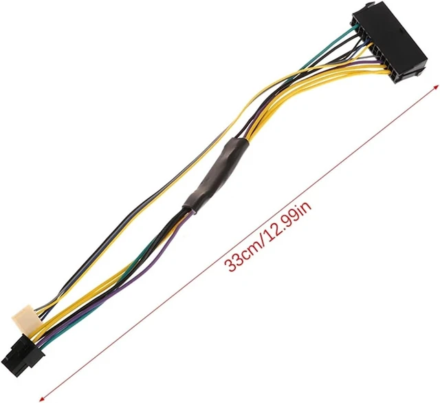 Alt view image 3 of 6 - 24Pin Female to 6Pin Male Power Adapter Supply Cable Connector